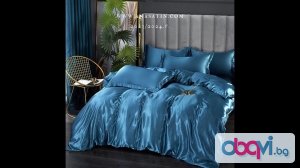 Blue Way Висококачествен Спален Комплект от Сатен 4 Части