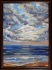 Маслена картина летен пейзаж море морски масло небе облаци