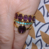 Луксозен троен пръстен Виолетов Цирконий 