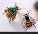Ретро-брошка Земна пчела 